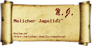 Melicher Jagelló névjegykártya